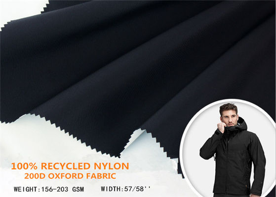 Recycled Nylon Oxford PU Coating 200D Hydrostatic Jacket Bag Fabric