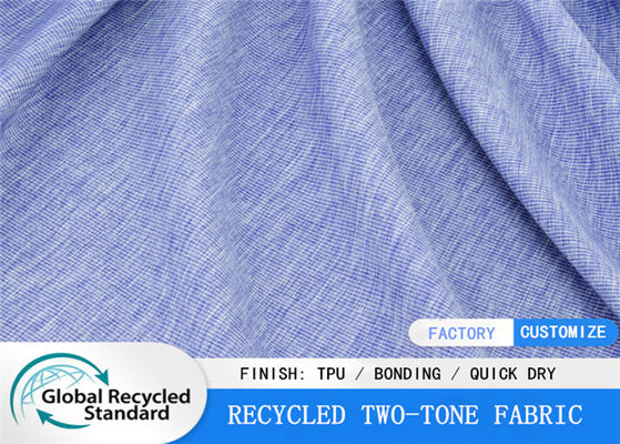 100% Polyester Two Tone Recycled Plastic Bottle Fabric RPET Outdoor Skiing Jacket Fabric Material