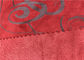 Wear Resistance Red Faux Leather Fabric Moisture Absorption With Good Warmth