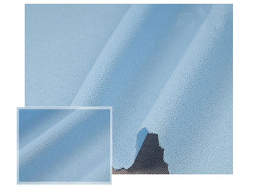 100% Polyester Soft Light Blue Chiffon Fabric Breathable For Summer Dress / Pants