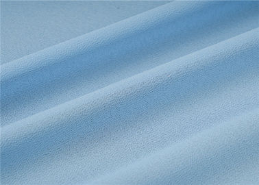 100% Polyester Soft Light Blue Chiffon Fabric Breathable For Summer Dress / Pants