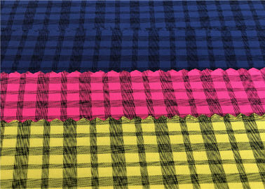 100% Polyester Stretchy Soft Fabric Bright Lattice Good Stability For Garments