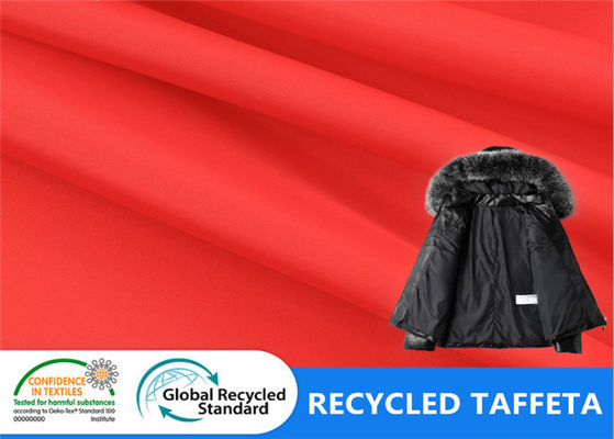 Plain 210T 58" Recycled Polyester Fabric For Cloth Lining