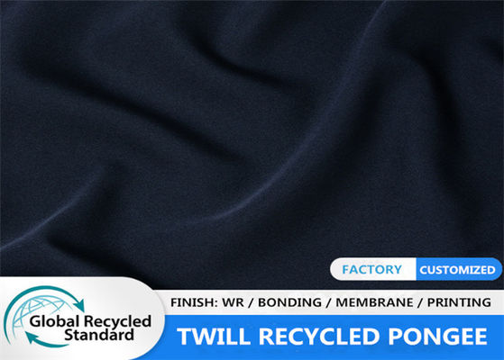 112 GSM Twill Polyester Pongee Recycled PET Fabric For Skiing Sports Wear